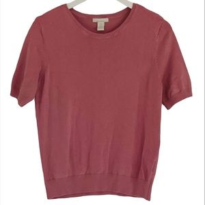 H&M Blush Pink Short-sleeve Sweater Top